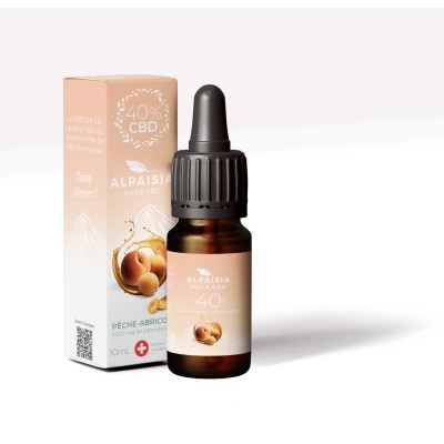 Huile CBD pêche abricot broad spectrum 40% / Alpaisia