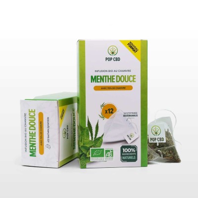 Infusion CBD bio menthe douce