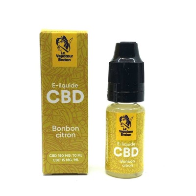 E-liquide CBD Bonbon Citron sans nicotine150mg / Le Vapoteur Breton