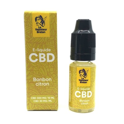 E-liquide CBD Bonbon Citron sans nicotine / Le Vapoteur Breton 300mg